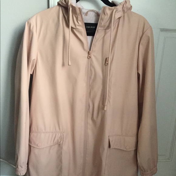 zara pink raincoat
